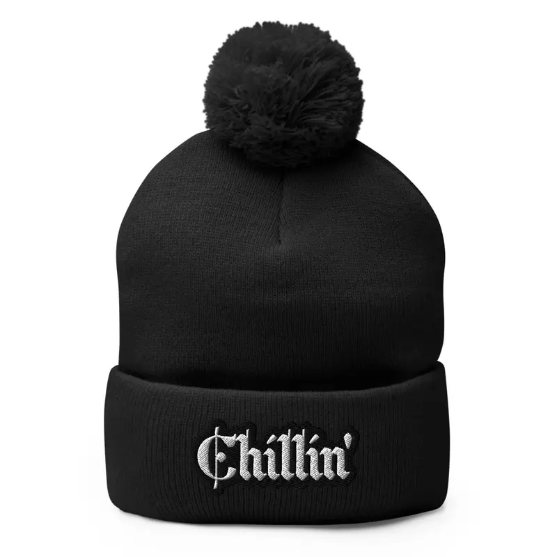 Chillin Pom-Pom Beanie Knit Cap